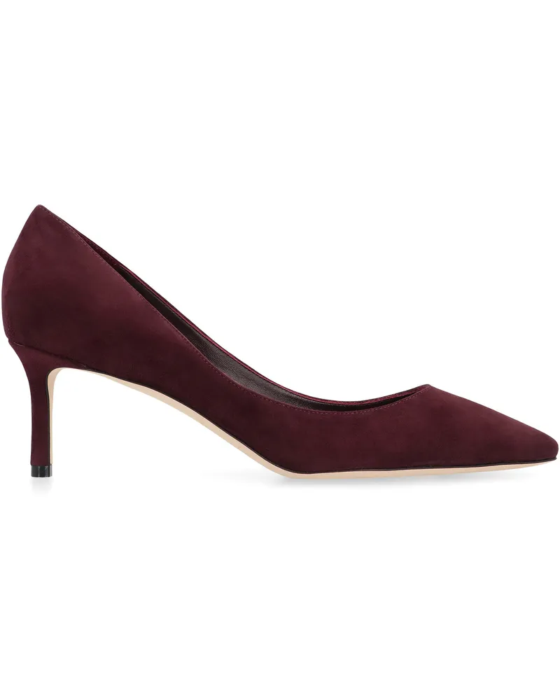Jimmy Choo Women's Romy 60 Suede Pumps Burgundy Goatskin High Heel Shoes Burgundy
