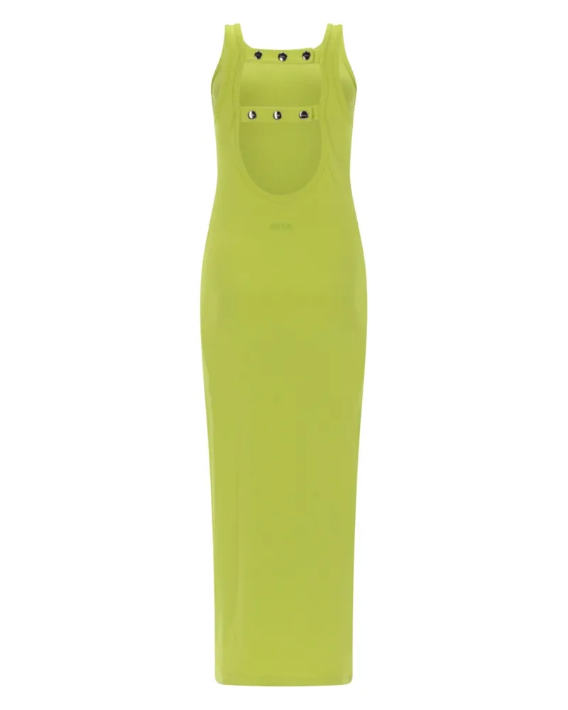 MSGM Viscose Dress — Yellow Yellow