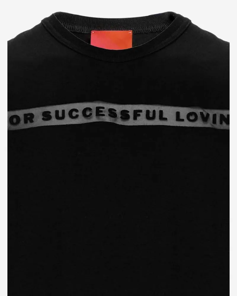 Diesel Women's Top Stretch Cotton-Blend With Transparent Band Black Tops Black