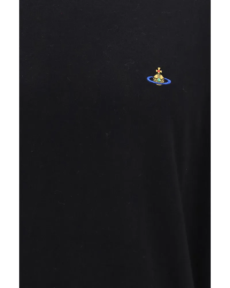Vivienne Westwood Men's Sweater Alex Black Cotton Cashmere Black