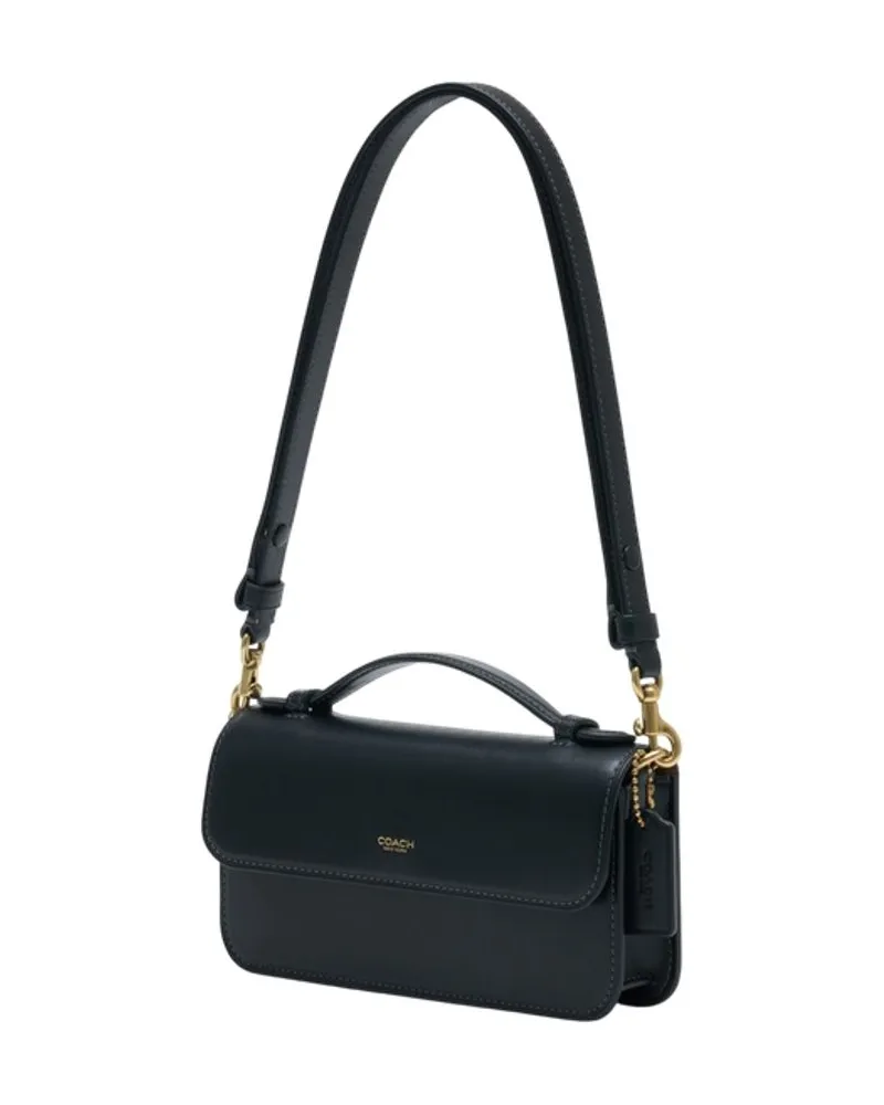 Coach Elora Calfskin Leather Crossbody Bag — Black Black