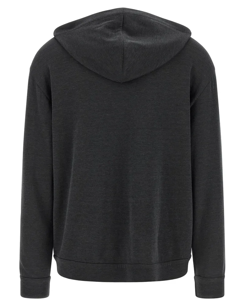 Brunello Cucinelli Women Gray Cotton Hoodie Clothing Gray