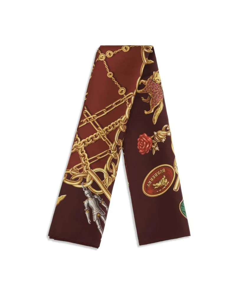 Burberry Women's Bordeaux Silk Scarf Bordeaux