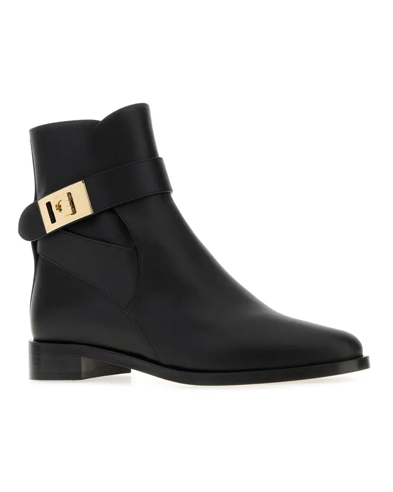 Ferragamo Zanira Ankle Boot — Black Black