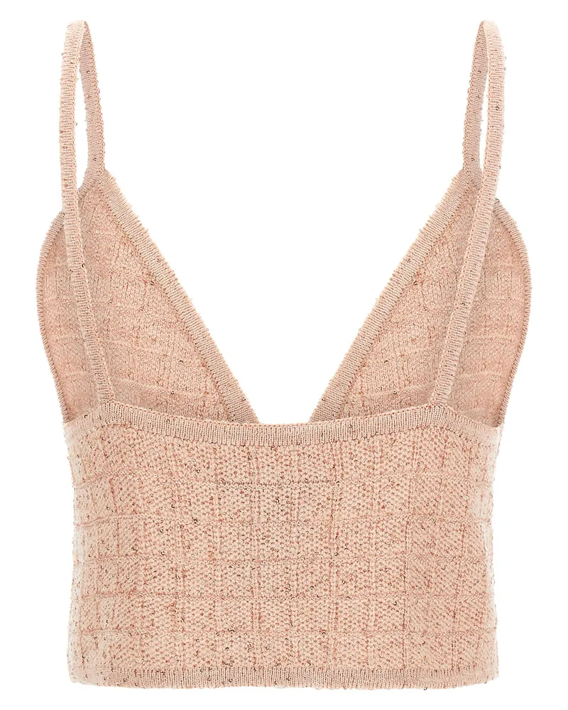 Alessandra Rich Women's Multicolor Polyester Tank Tops Pink