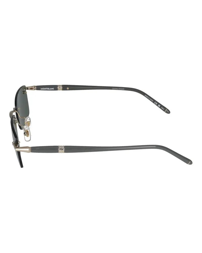 Montblanc Men's Sunglasses  Mb0344s 005 Gold Grey Green 20-150 Metal Gold