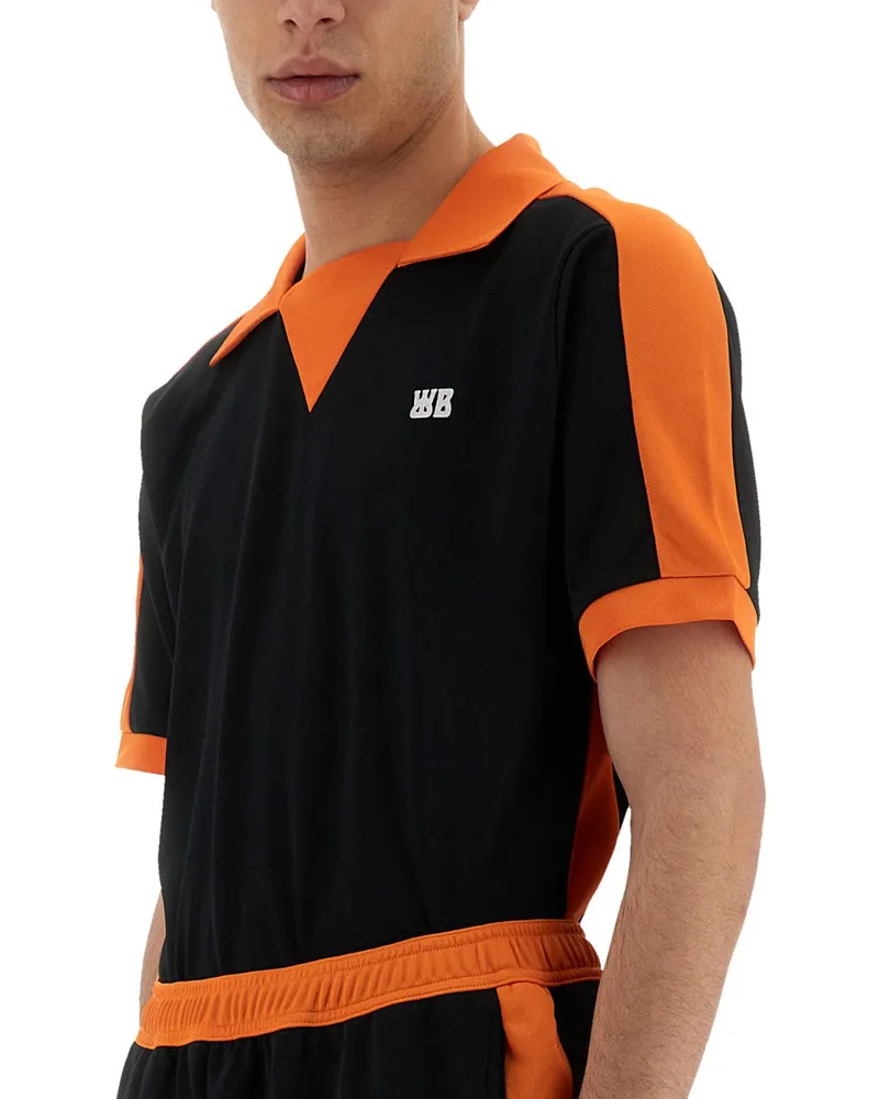 Wales Bonner Jersey Polyester Polo — Black Black