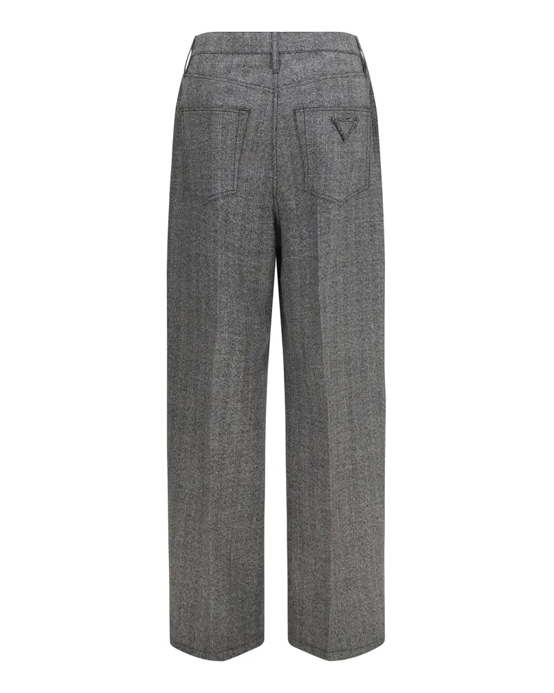Prada Mouliné Wool Trousers — Gray Gray
