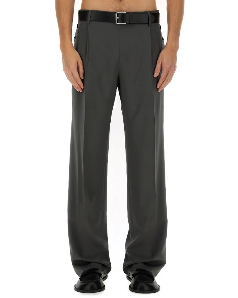 Moschino Virgin Wool Trousers — Gray Gray