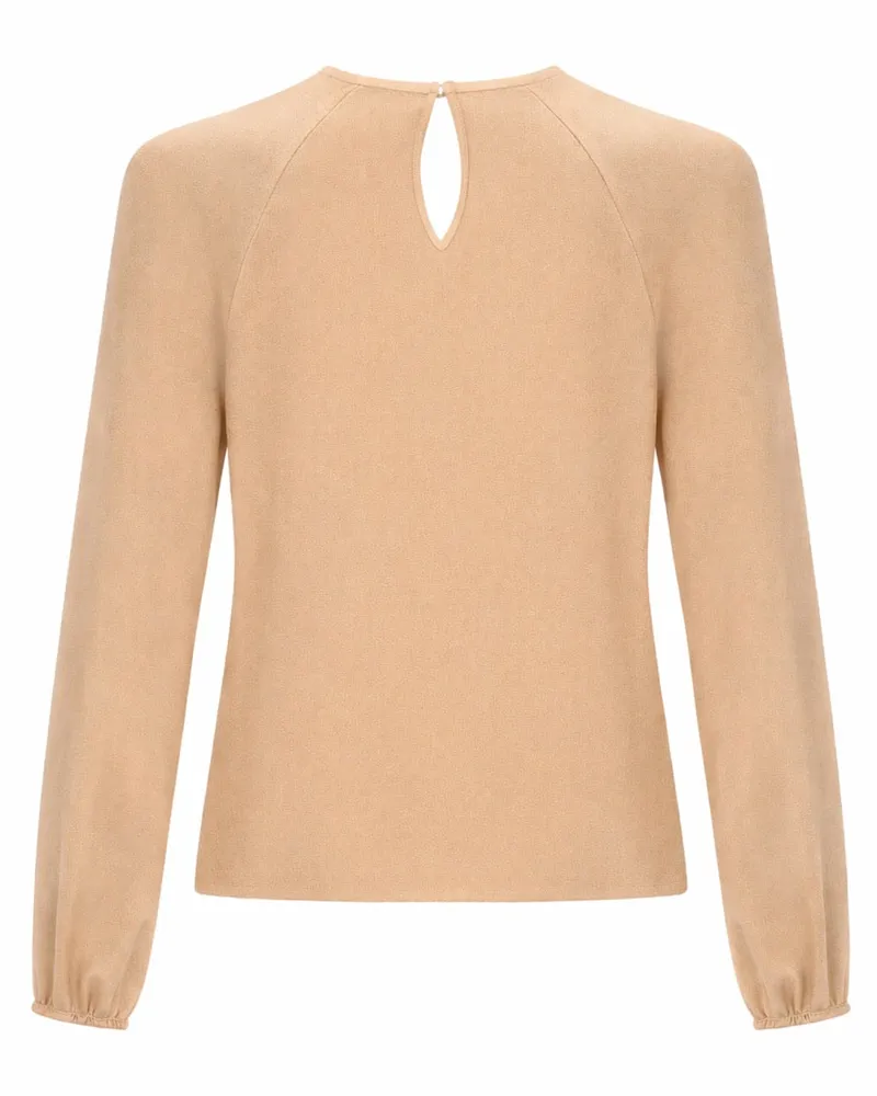 Fabiana Filippi Viscose-Acetate Blend Blouse — Beige Beige