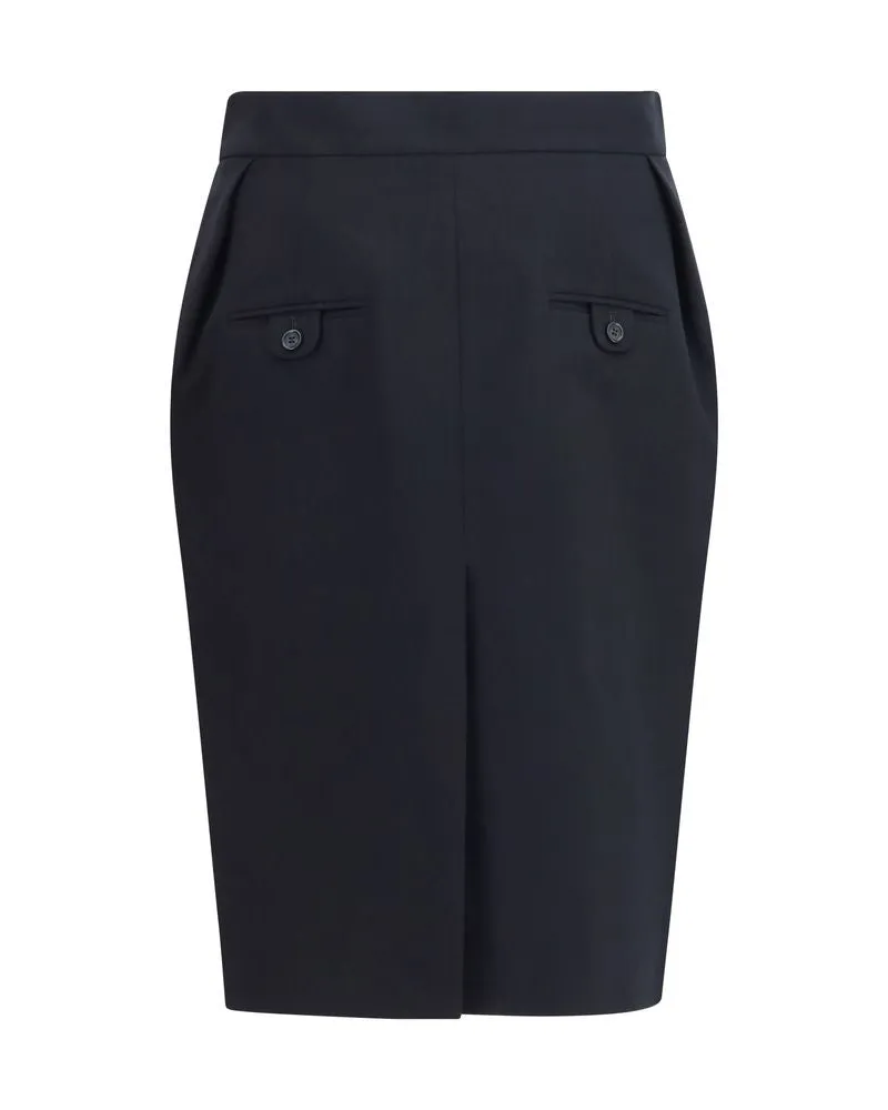 Magda Butrym Women Black Cotton Midi Skirt Black