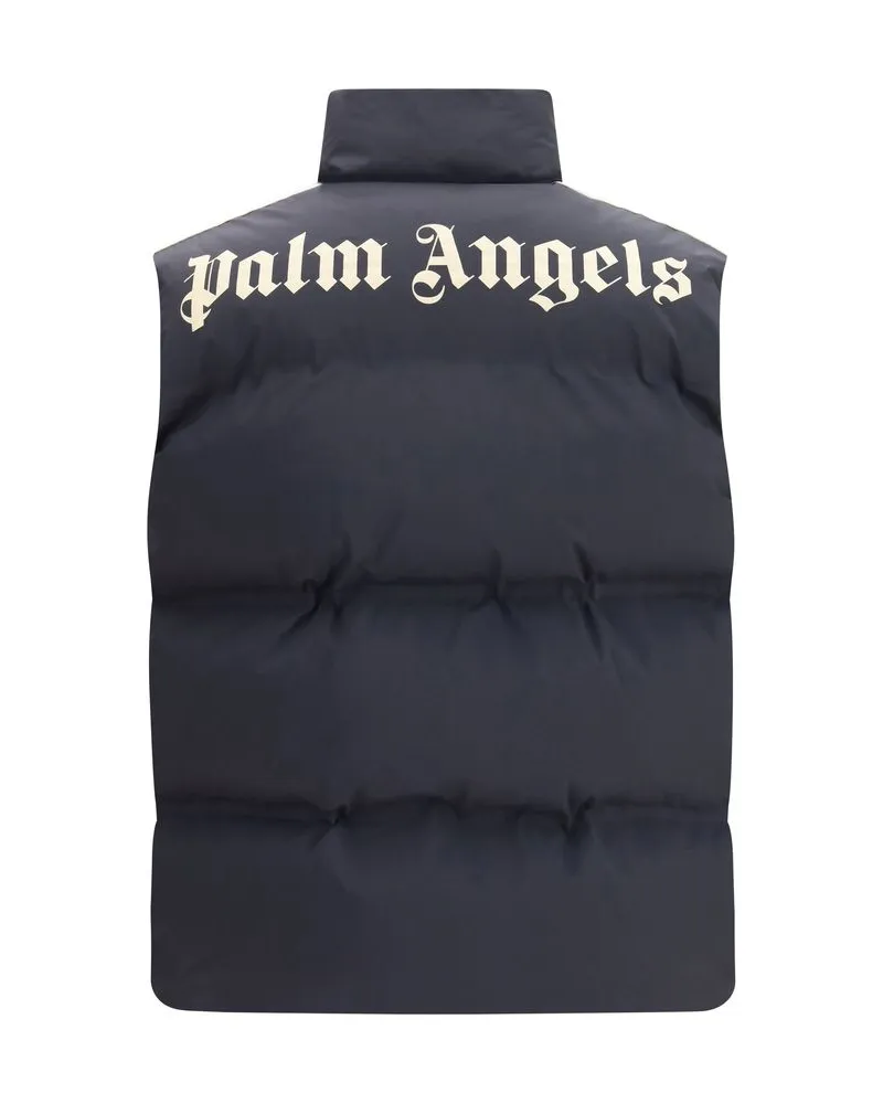Palm Angels Men's Black Polyamide Sleeveless Jacket Clothing Black