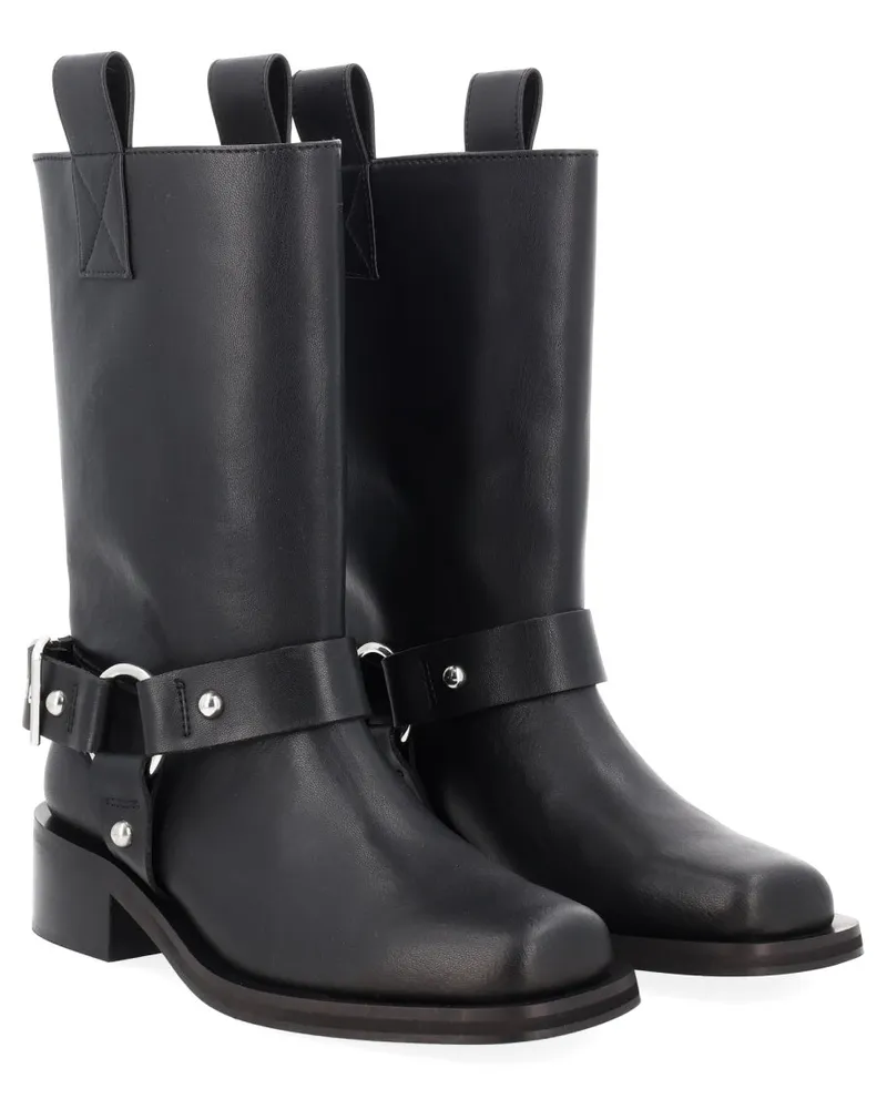Ganni Biker Boots — Black Black