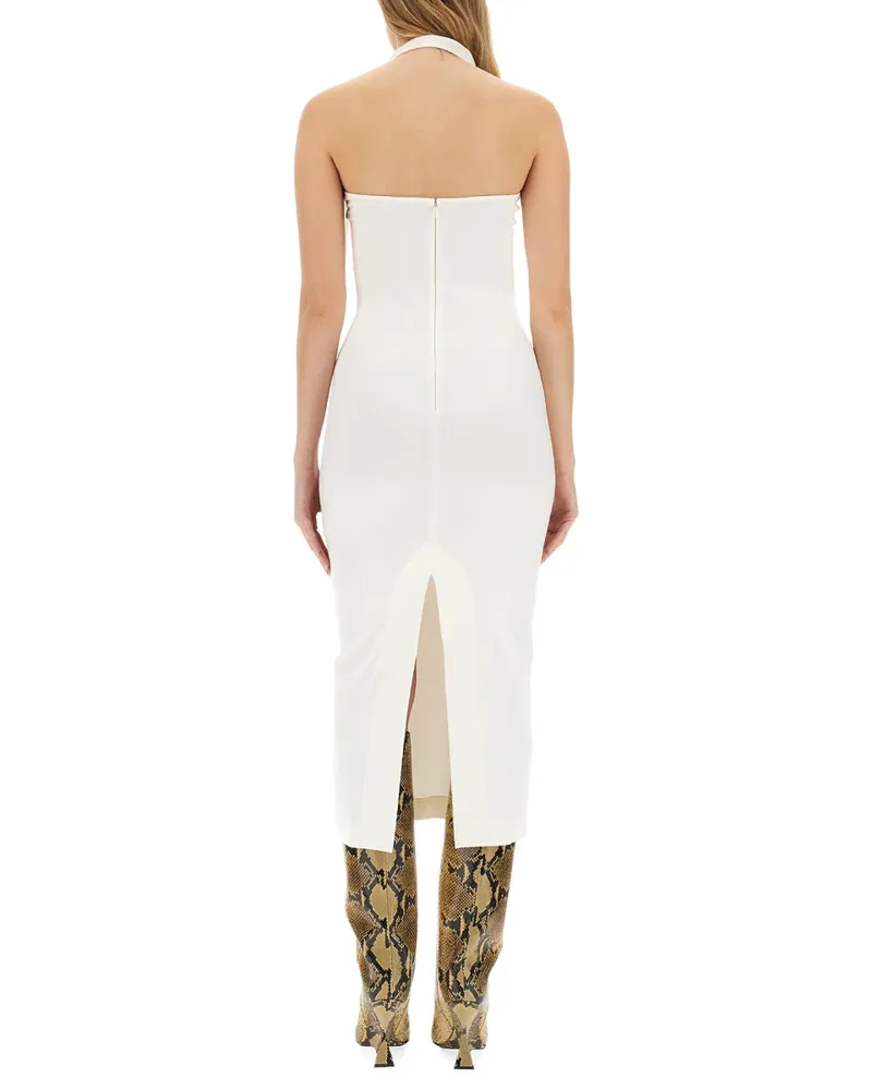 ATTICO Rayon Blend Midi Dress — White White