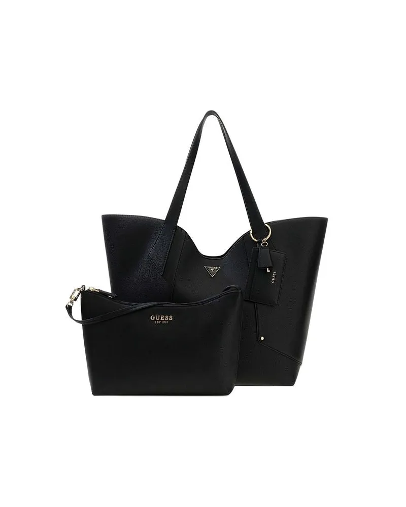 Guess Women's Tote Bag Black Polyurethane - Tote-Bags Black