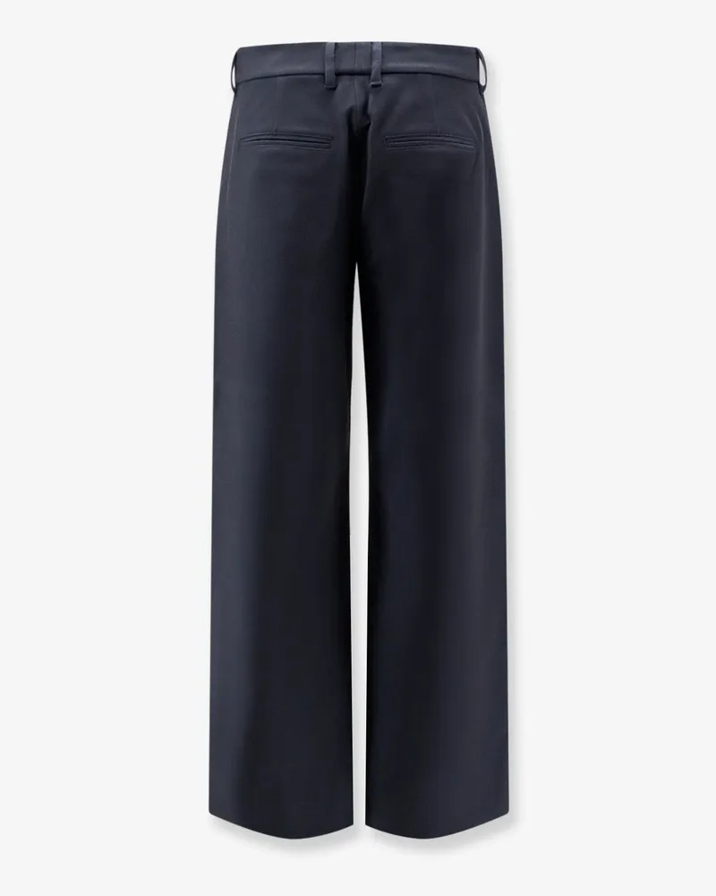 Max Mara Women's Trousers Smmgela Cotton-Blend Blue Blue