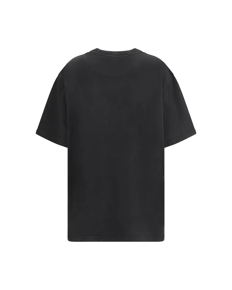 ATTICO Women Black Cotton T-Shirt Black