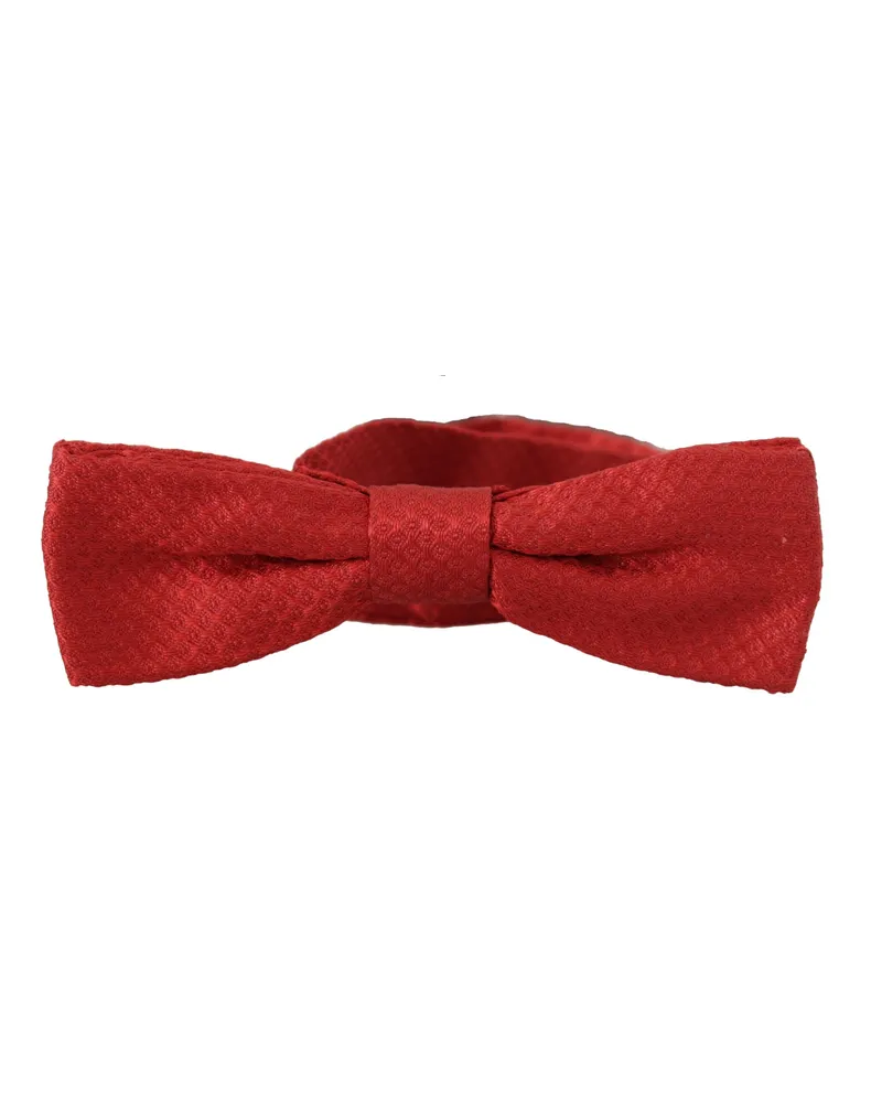 Dolce & Gabbana Men's Red Silk Adjustable Neck Papillon Tie Red