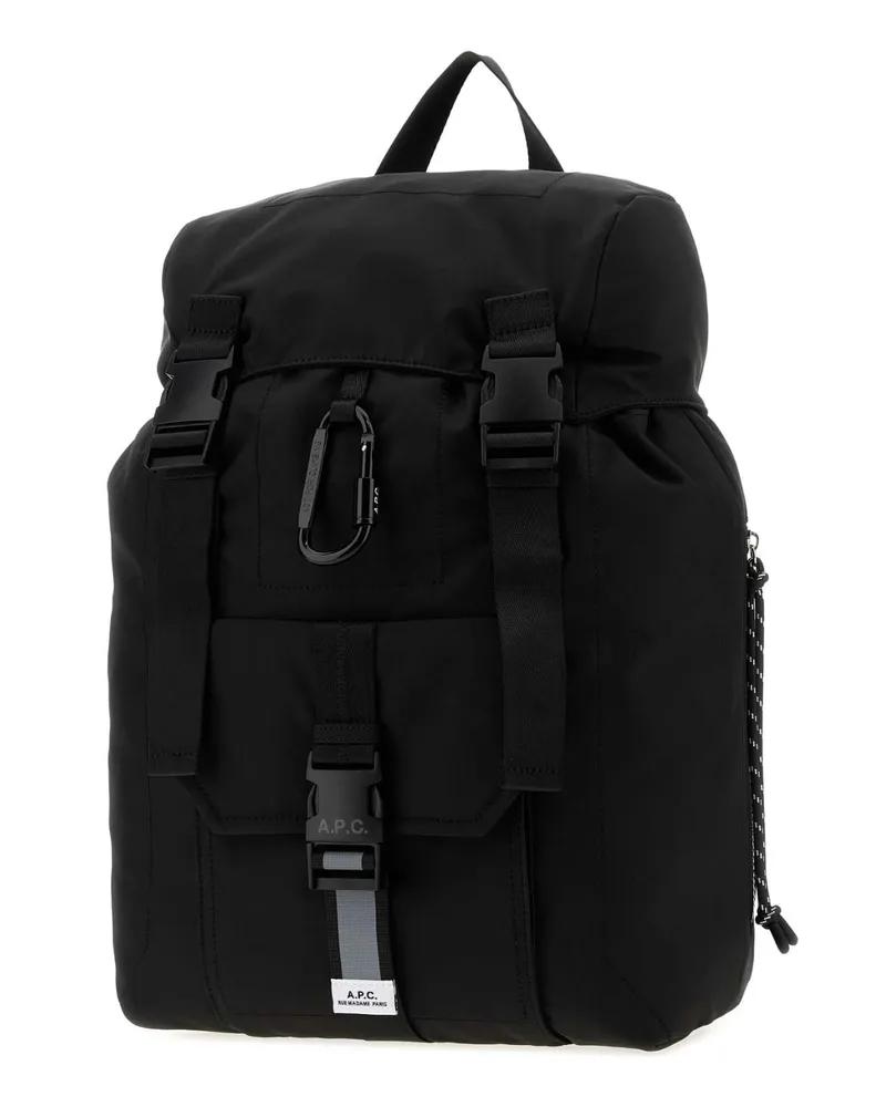 A.P.C. Men's Black Fabric Trek 2.0 Backpack Noir Borse A Mano Black