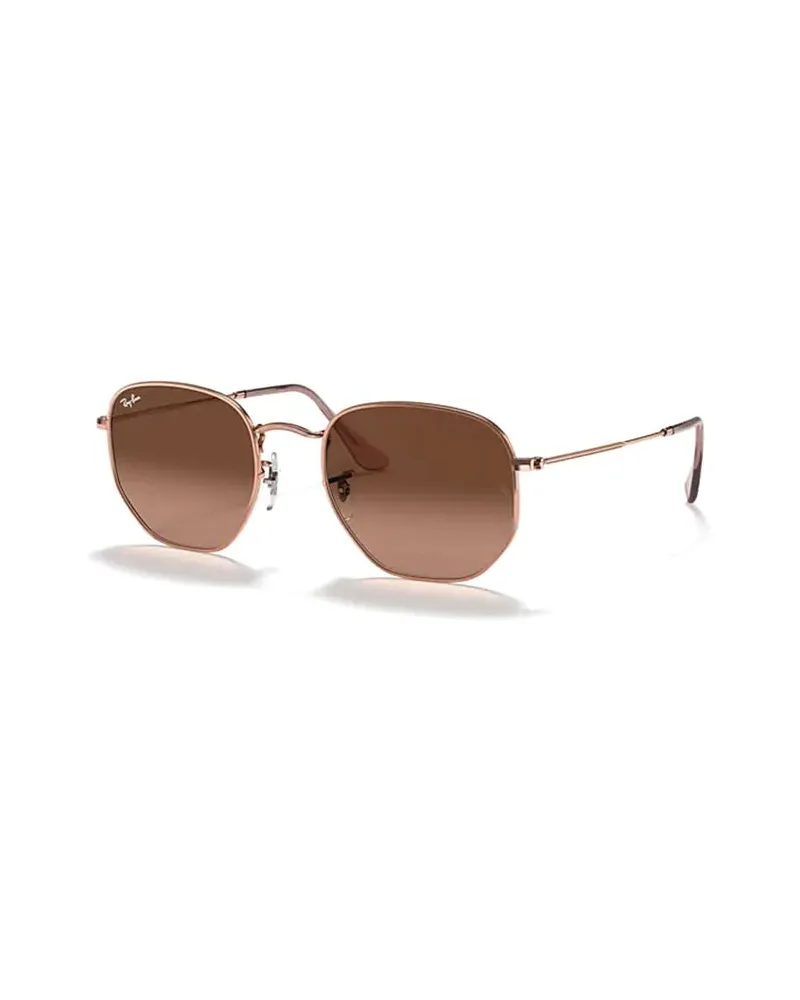 Ray Ban Unisex Sunglasses Brown Gradient Metal Eyewear Brown