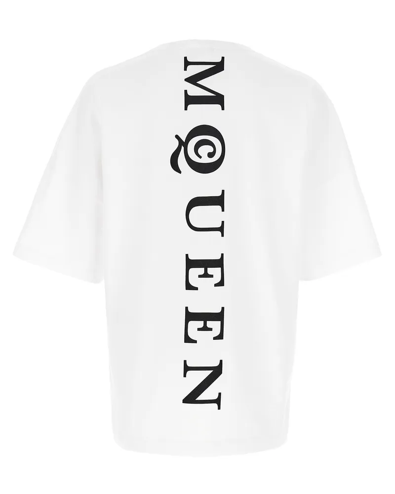 Alexander McQueen Logo-Print Cotton T-shirt — White White