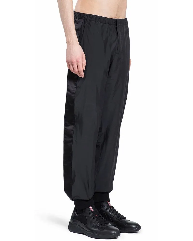 Prada Men's Black Nylon Joggers (workout Pants Black