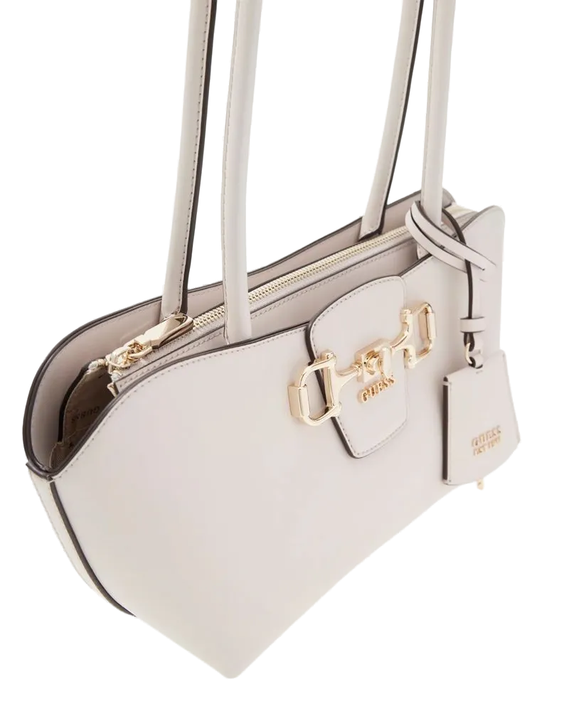 Guess Structured Polyurethane Shoulder Bag — Beige Beige