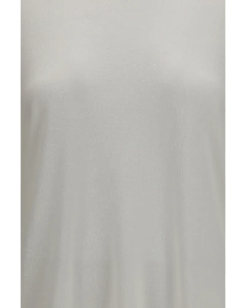 Brunello Cucinelli Cashmere and Silk Blend Sweater — White White