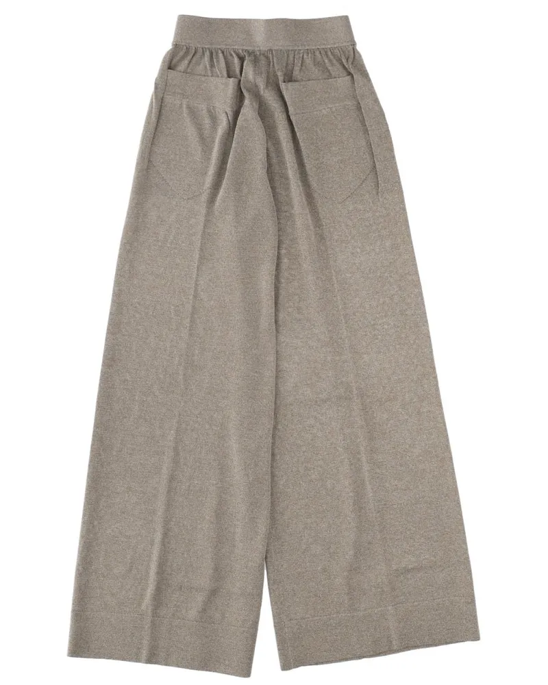 Circus Hotel Wide-Leg Tailored Trousers — Gray Gray