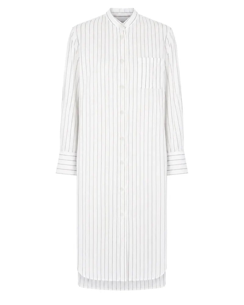 Totême Viscose and Silk Blend Tunic Dress — White White