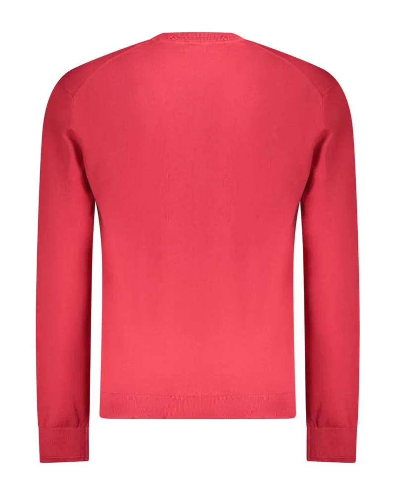 Napapijri Logo-Embroidered Cotton Sweatshirt — Red Red