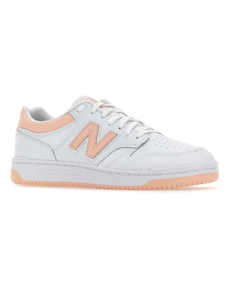 New Balance Men's Two-Tone Leather 480 Sneakers Whitepink White
