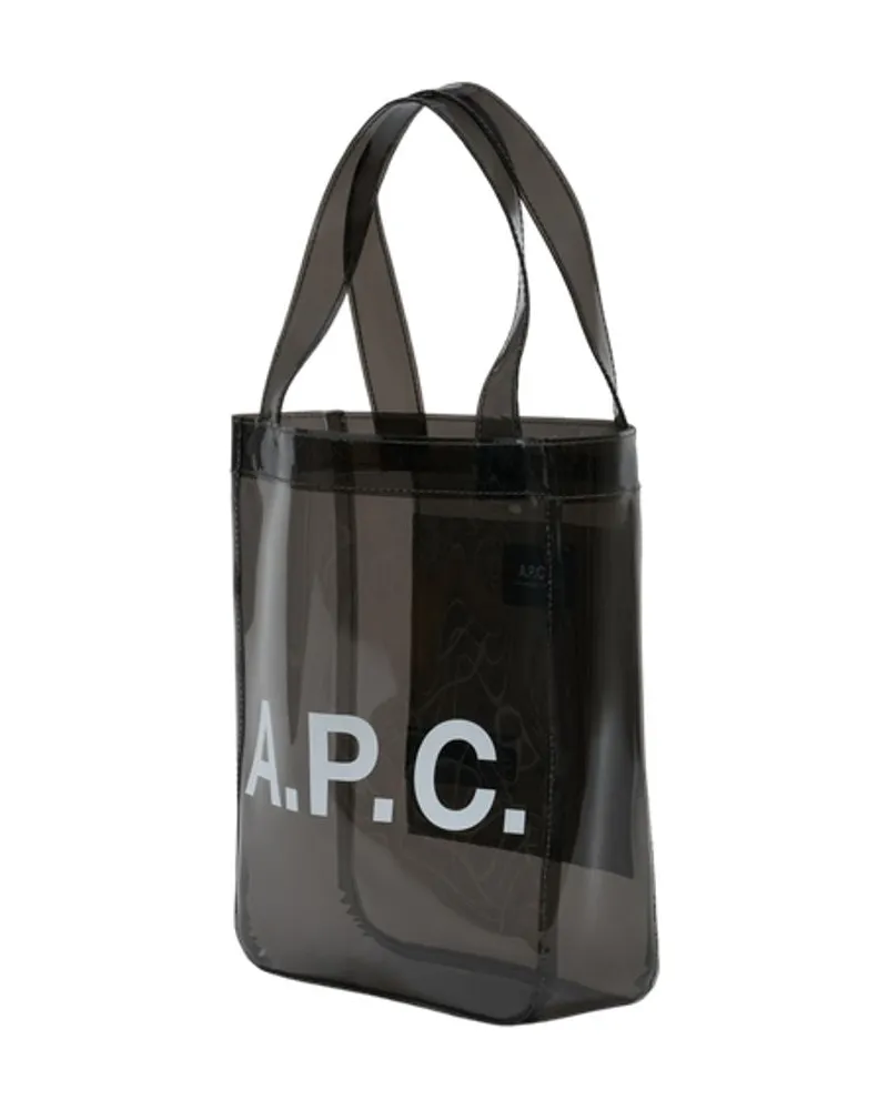 A.P.C. Women's Lou Small Shopper Bag -  Synthetic Black Totes-Shopping-Bags Black
