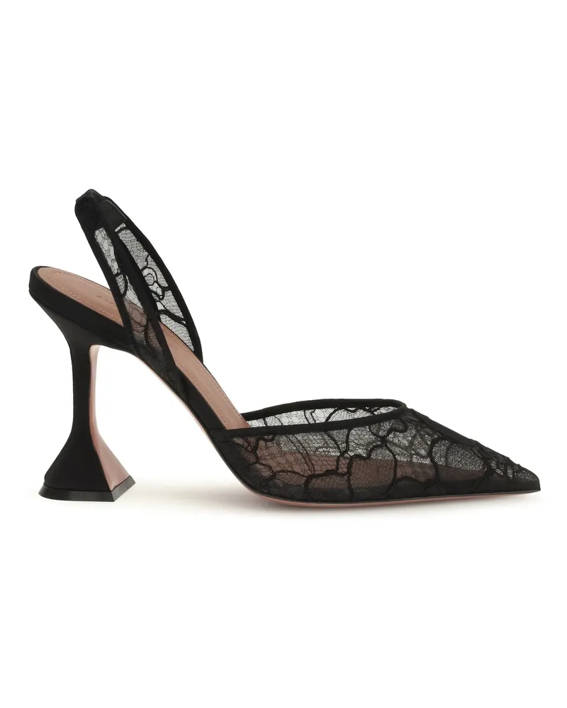 Amina Muaddi Holli Slingback Sandal — Black Black