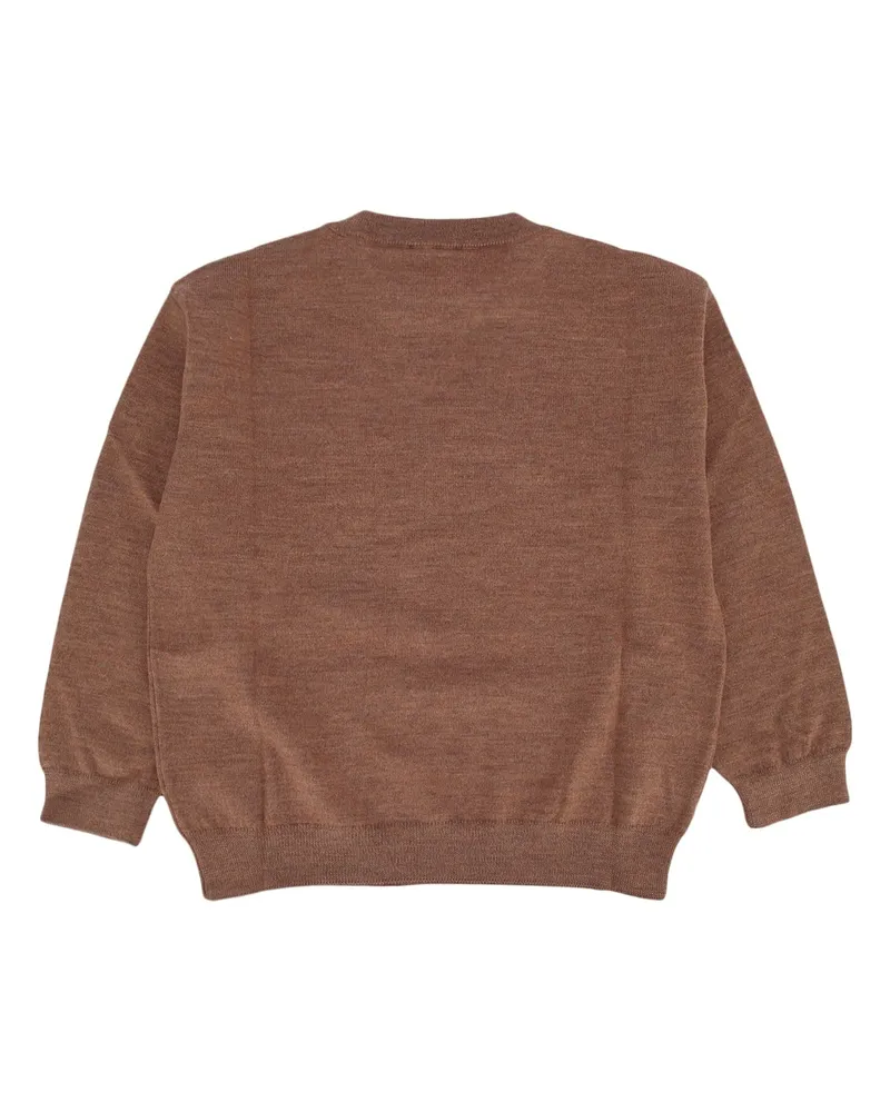 Fendi Boys' Girocollo Sweater Camel Mixed Fibres Camel