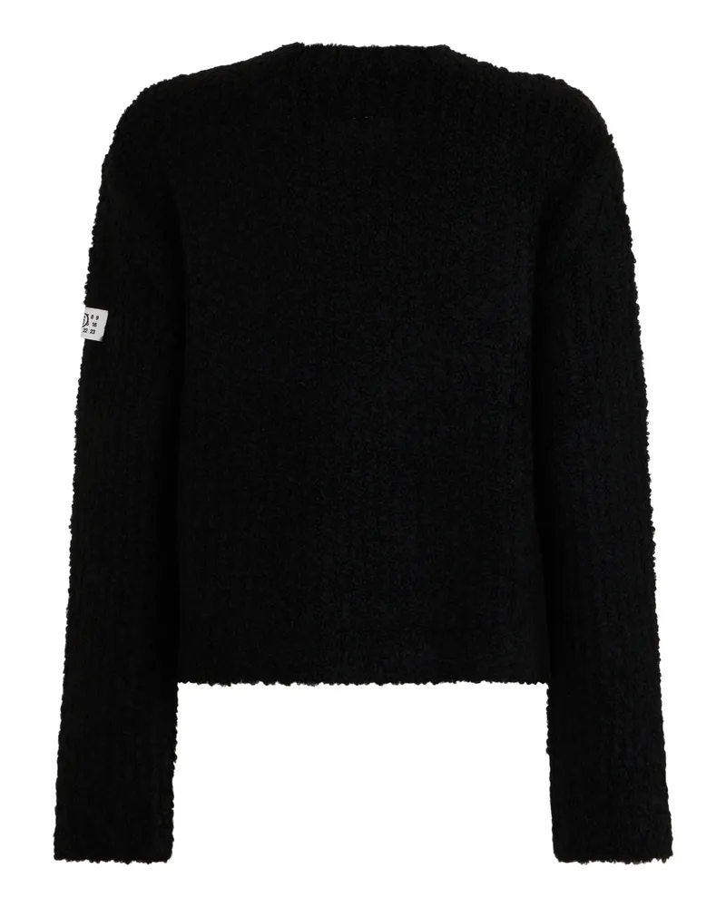 Maison Margiela Crewneck Cropped Sweater — Black Black