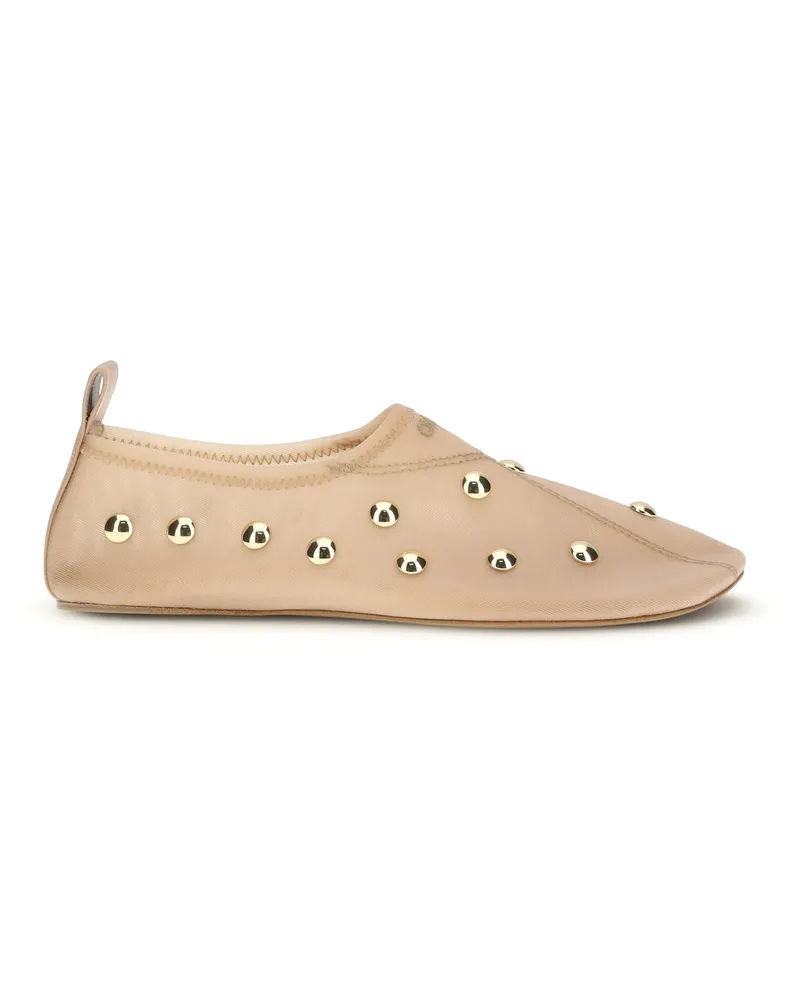 Chloé Women's Ballet Flats Rita Blushy Beige Polyamide Ballerina Shoes Beige