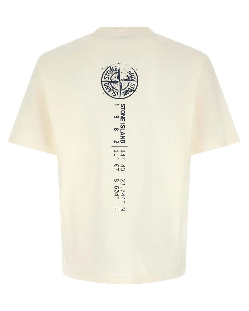 Stone Island Compass Rose Logo T-shirt — Cream Cream