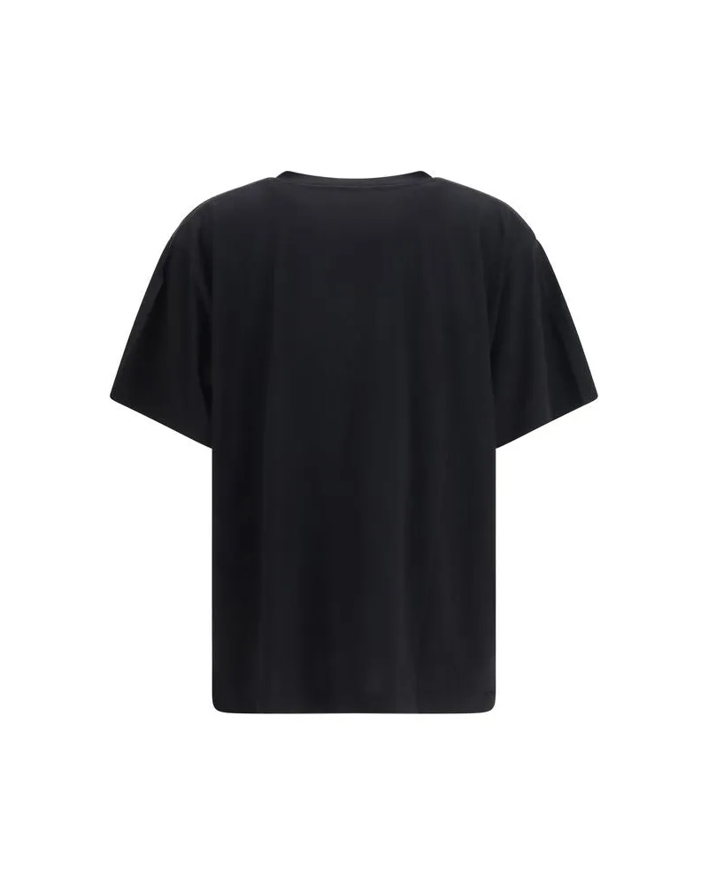 KHAITE Women's Black Cotton T-Shirt Black