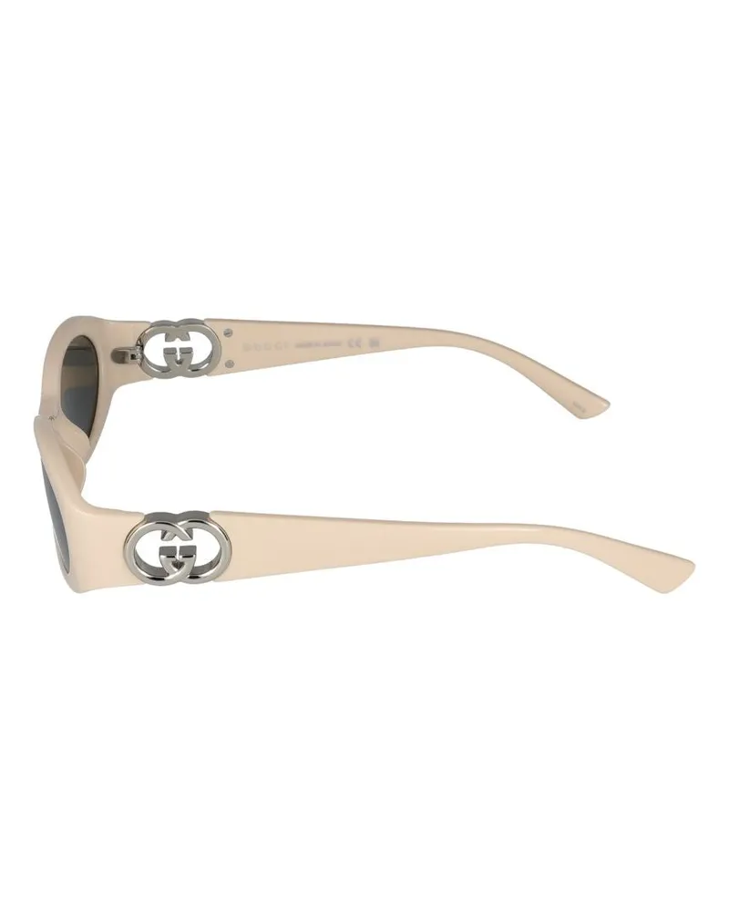 Gucci Women's Sunglasses  Gg1660s 004 Ivory Grey 16-135 Injected Ivory