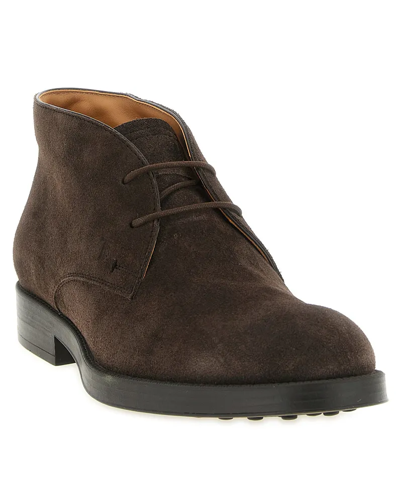 TOD'S Suede Boot — Brown Brown