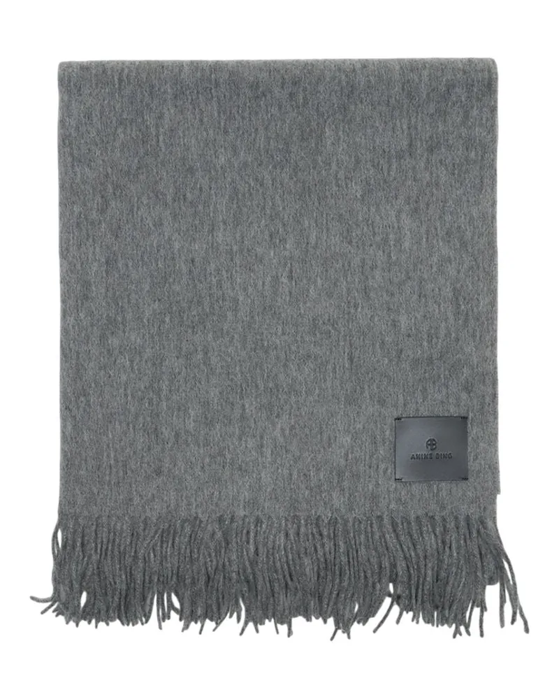 Anine Bing Women's Augustina Scarf -  Wool Grey Accessories Gray