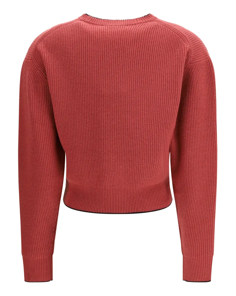 Chloé Embroidered Logo Heart Sweater — Pink Pink