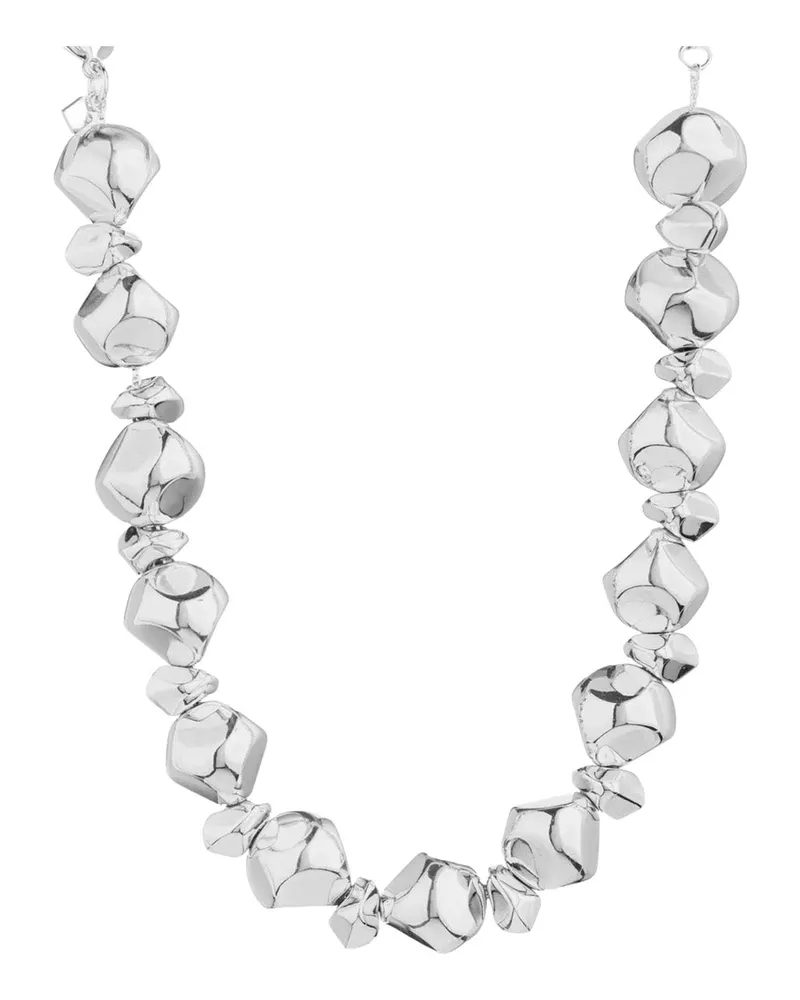 Federica Tosi Women's Necklace Lace Mix Stone Metallic Necklaces Silver