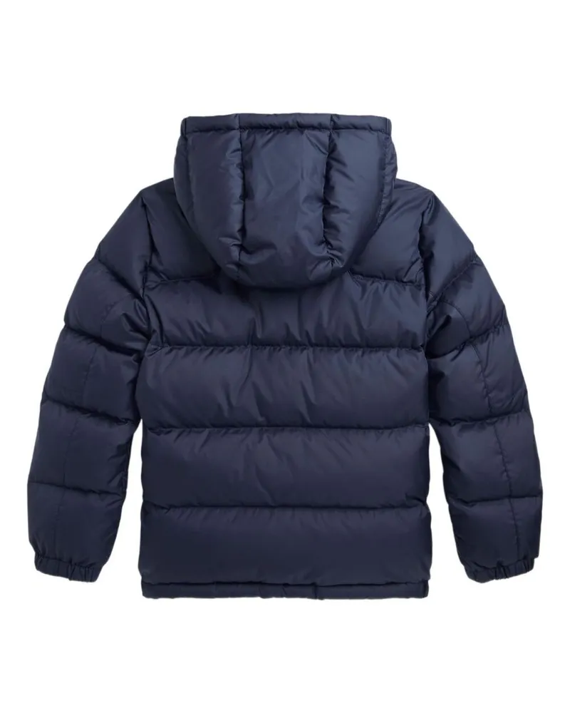 Ralph Lauren Hooded Quilted Down Jacket — Blue Blue