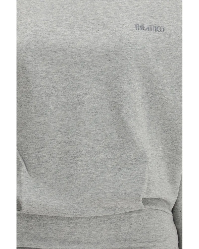 ATTICO Women's Mini Dress Melange Grey Cotton Gray
