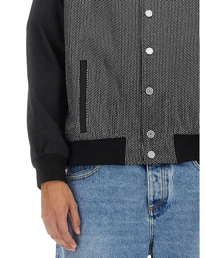 Balmain Logo Cotton Bomber Jacket — Multicolor Multicolor