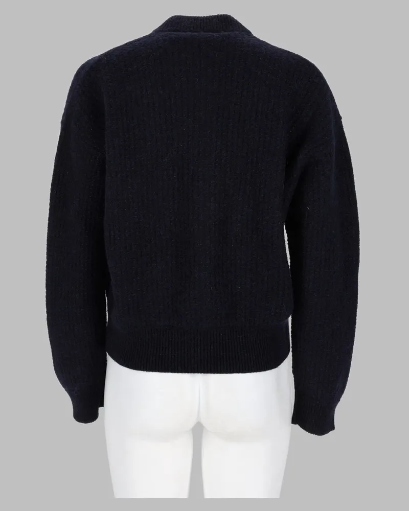 Fabiana Filippi Wool-Cotton Blend Cardigan — Blue Blue