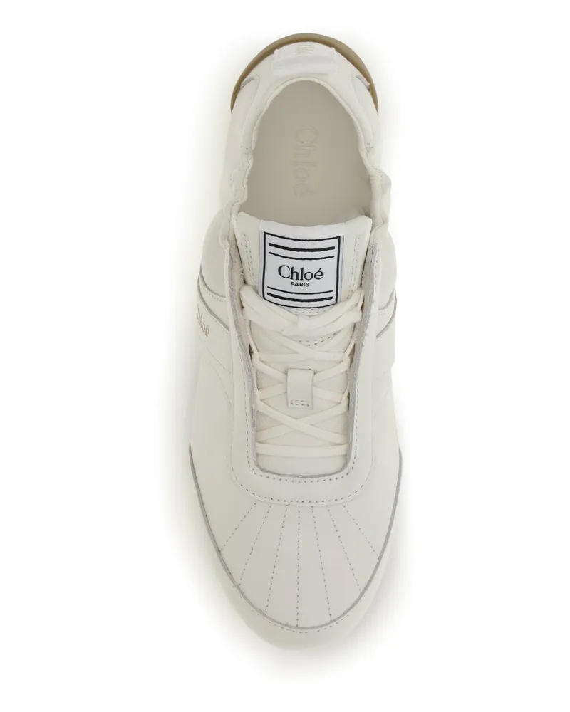 Chloé Women's Sneakers Kick Eggshell Upper: Fabric Trainers Beige