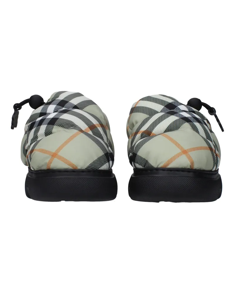 Burberry Check Fabric Loafer — Green Green
